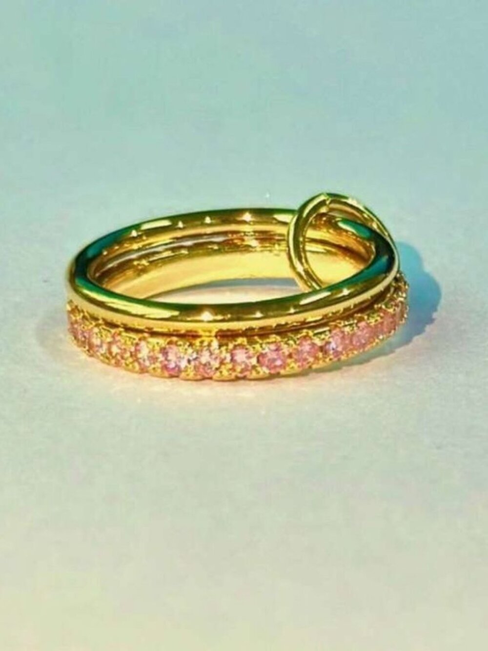 Goldβand Pink ringβQ325
